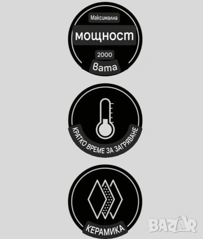 Конвектор с термостат 2000W, MAXXMEE, снимка 3 - Отоплителни печки - 53990026