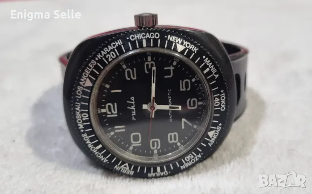 Vintage рядък мъжки ръчен часовник Ruhla Sport Tropicalized Antimagnetic, снимка 2 - Мъжки - 49831028