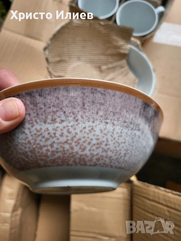 Комплект за хранене от порцелан van Well Ella 24 части Комплект чинии сервиз, снимка 4 - Сервизи - 53227927