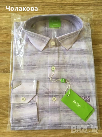 Hugo Boss памучни ризи с дълъг ръкав, размер М и XL, снимка 3 - Ризи - 51325462