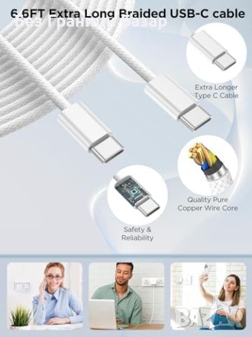 Ново 30W USB-C Зарядно за iPhone 15, iPad, Бързо и Сигурно зареждане телефон, снимка 7 - Аксесоари за Apple - 46451341