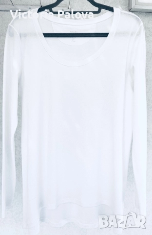 Луксозна бяла блуза MARC CAIN object for love , снимка 2 - Блузи с дълъг ръкав и пуловери - 52979307