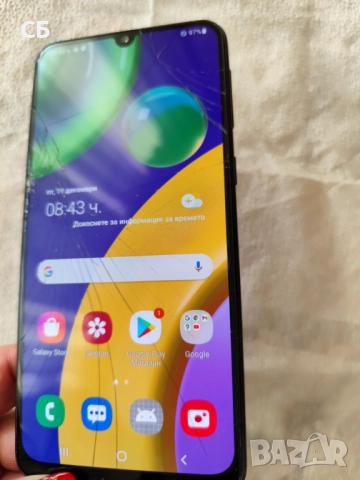 Работещ Samsung M21 със счупен дисплей