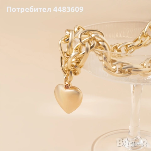 Масивно колие " Сърце " , снимка 3 - Колиета, медальони, синджири - 54147897