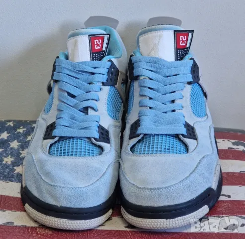 Air Jordan 4 Retro "University Blue, 44 номер, снимка 2 - Маратонки - 47023984