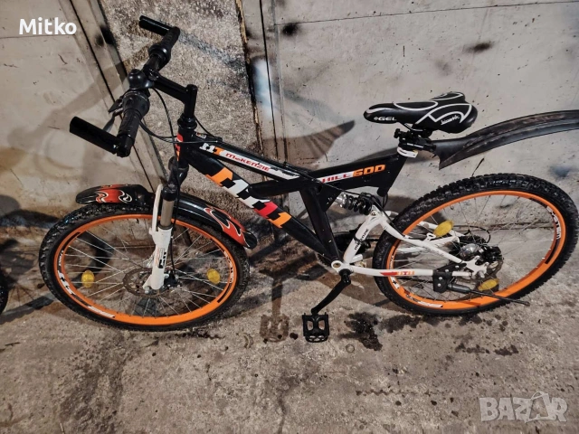 26 цола алуминиев велосипед с 21 скорости усилени капли амортисьори предни и задни дискови спирачки, снимка 5 - Велосипеди - 53276415