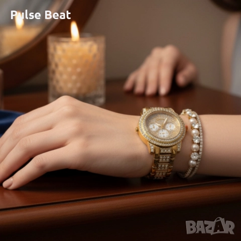 Дамски часовник с гривни – готово решение за ефектен подарък, снимка 4 - Дамски - 52056822