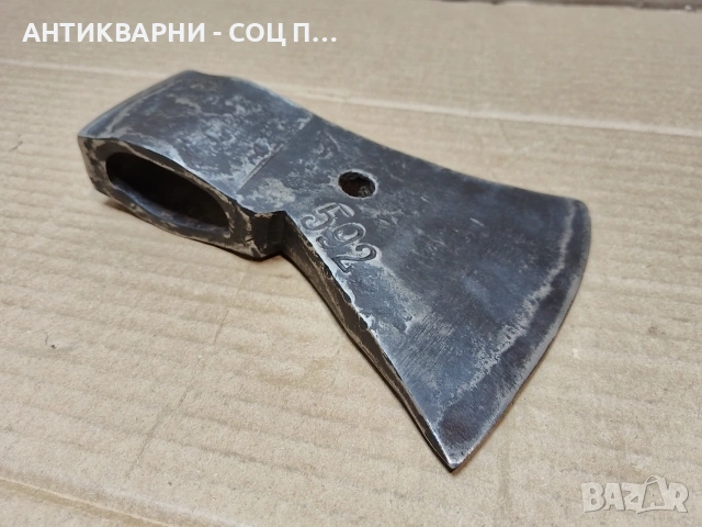 Стара Кована Немска Брадва Топор / 1,2 кг. / НОМЕР 623., снимка 2 - Антикварни и старинни предмети - 53275166