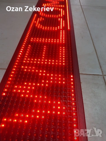 Едноцветната LED табела с червен светещ текст, снимка 3 - Друга електроника - 54066714