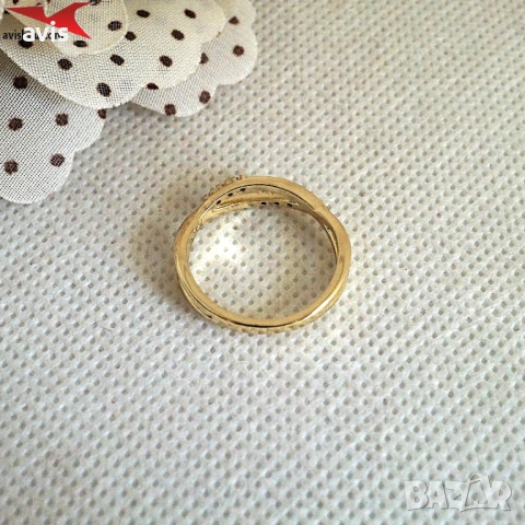 Пръстен с 14К златно покритие 224860, снимка 4 - Пръстени - 54022695
