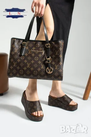 дамски чанта и чехли louis vuitton , снимка 3 - Чанти - 46911781