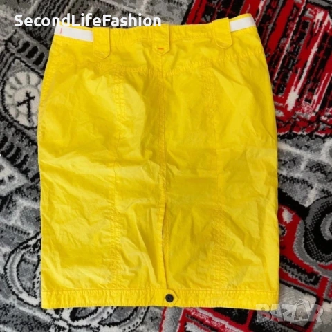 Спортна жълта пола с джобове Marc Cain размер M, снимка 6 - Поли - 53349870