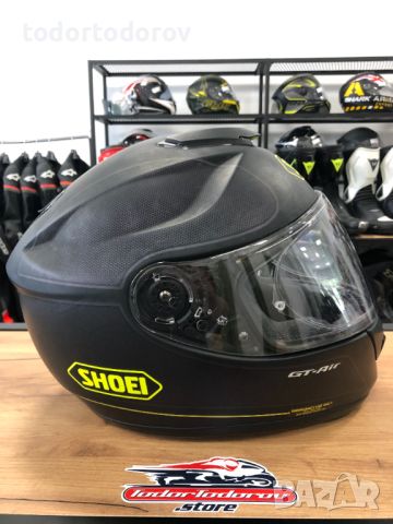 Mото каска SHOEI GT-AIR ,L 59-60 см.вградени очила,като нова,плака, снимка 3 - Аксесоари и консумативи - 46676479