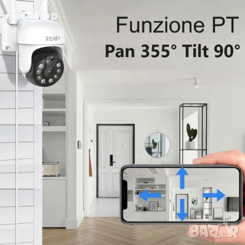 REIGY 5MP WiFi система за охранителна камера с предварително инсталиран 2TB твърд диск, 4K комплект, снимка 7 - Комплекти за видеонаблюдение - 51597971