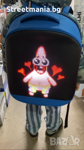 Смарт LED раница Wi-fi приложение Pixel ученическа, лед , мото мотор, снимка 6 - Раници - 54001845