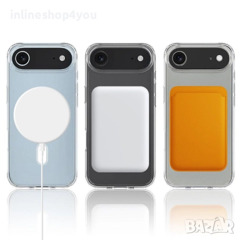 Прозрачен MagSafe Кейс за Apple iPhone 17 Air, снимка 3 - Калъфи, кейсове - 51854766