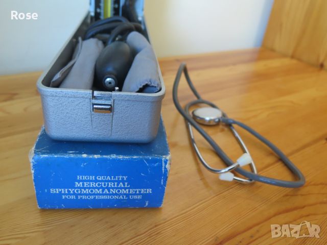 Mercurial Sphygmomanometer колекционерски апарат за кръвно,живачен, Japan, снимка 8 - Антикварни и старинни предмети - 46527879