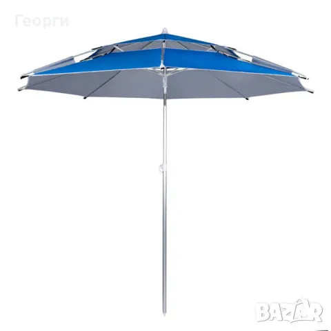 Плажен чадър Muhler – Широка сянка, пълна защита и интелигентен комфорт, снимка 1