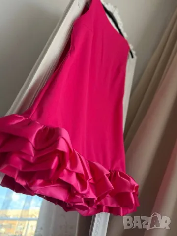 къса червена рокля с шорти , снимка 4 - Рокли - 50318141