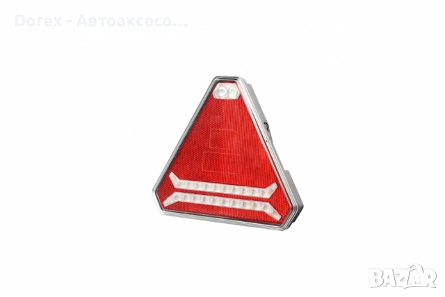 Комплект безжични преносими LED стопове с магнит и вендуза 12V - триъгълен дизайн с неон ефект за ре, снимка 4 - Аксесоари и консумативи - 53857052