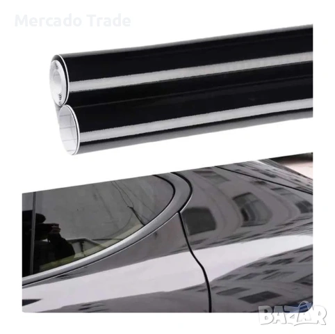 Фолио за кола Mercado Trade, Черен гланц, снимка 2 - Аксесоари и консумативи - 53535965