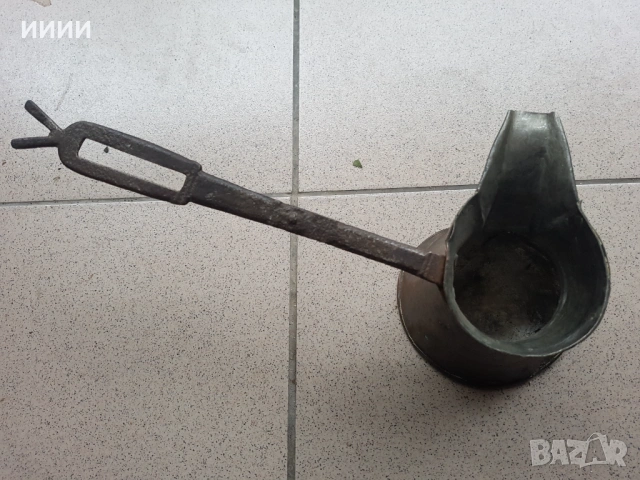 Османско бакърено джезве , снимка 2 - Антикварни и старинни предмети - 53141686