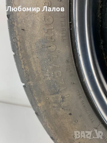 Авариен комплект инструменти резервна гума 5x112 ц.о. 57,1 125/70/16 Hankook 31/2J Et: 25,5, снимка 4 - Гуми и джанти - 50591352
