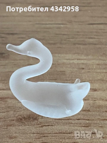 Ретро декорация за семейство гъски, изработена от матирано стъкло, снимка 5 - Антикварни и старинни предмети - 50982946