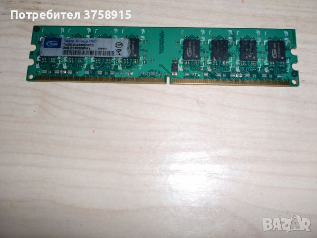 209.Ram DDR2 800 MHz,PC2-6400,2Gb,Team Group, снимка 1 - RAM памет - 45863053