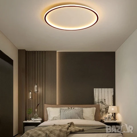 Ултратънка 4,5 см, ф60 см, ЛЕД, LED таванна лампа, модерна и кръгла №3