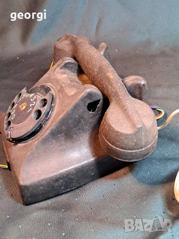 стар бакелитов телефон PTT 34/4, снимка 7 - Антикварни и старинни предмети - 53988312