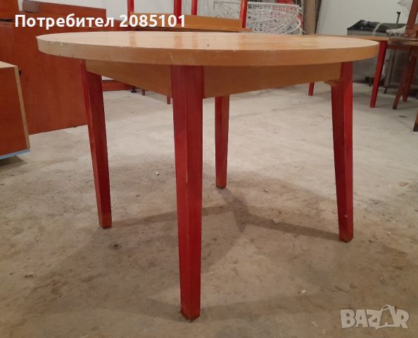 Кръгла дървена маса, снимка 2 - Маси - 45747988