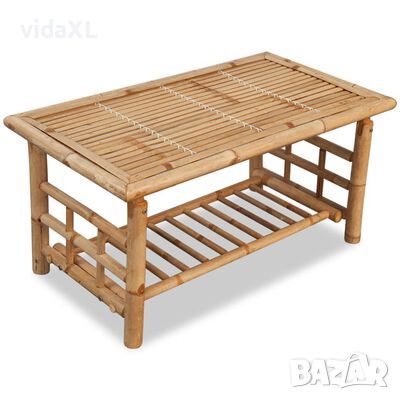 vidaXL Маса за кафе, бамбук, 90x50x45 cм（SKU:243713, снимка 1 - Маси - 45396706