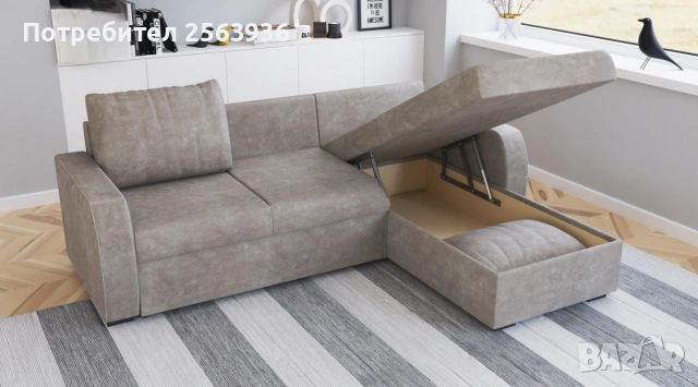Ъглов диван, снимка 7 - Дивани и мека мебел - 54178771