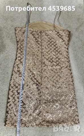 Бляскава мини рокля с пайети PrettyLittleThing, снимка 6 - Рокли - 54176040