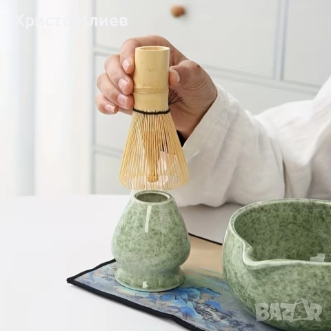 Комплект за чай матча Matcha 7 броя сет Японски матча сет чъсен купа лъжичка, снимка 2 - Други стоки за дома - 53705715
