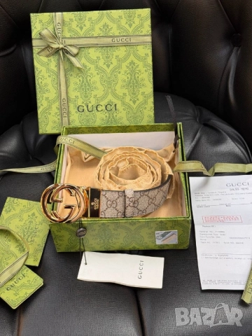 Колан+сертификат+торбичка gucci , снимка 2 - Колани - 51960560