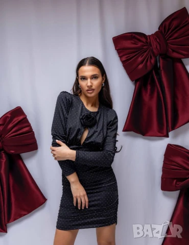 Рокля с ефектна ЗД роза🎁 , снимка 5 - Рокли - 51173585