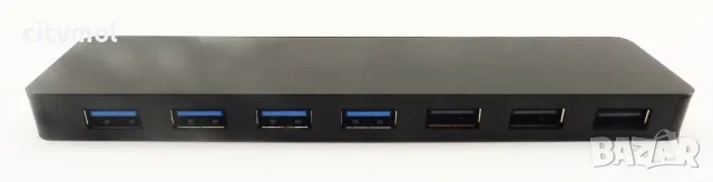 7 портов USB 3.0 Hub, Data Hub, алуминиев корпус, снимка 1 - Други - 46990212