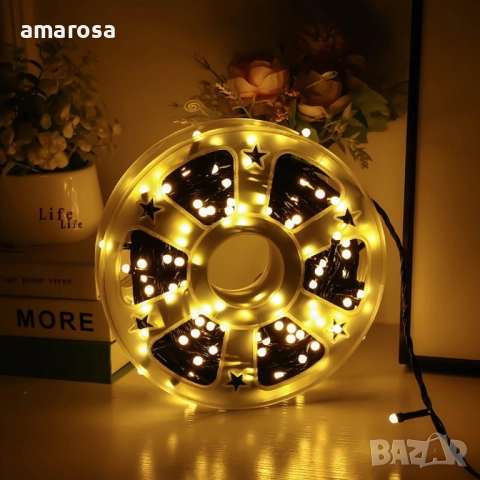 Водоустойчиви Коледни LED лампички „Звездно небе“ – 50 метра, 240 светлини!