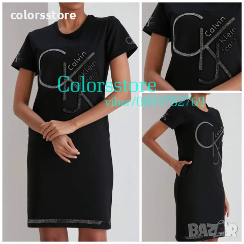 Черна рокля Calvin Klein кодSS- PF225, снимка 1 - Рокли - 39475212