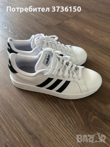 Кожени маратонки Adidas, снимка 2 - Маратонки - 46242806