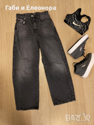 Zara RELAXED balloon JEANS Grey, снимка 3 - Дънки - 54247646