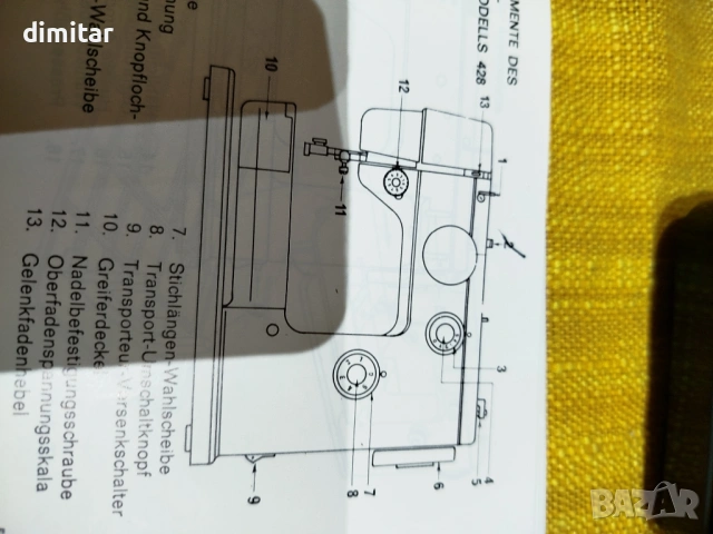 Метална шевна машина RICCAR, снимка 8 - Шевни машини - 54251435