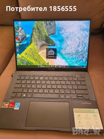 Лаптоп ASUS Zenbook 14 OLED, RYZEN 5 5625U, RAM 16 GB, SSD 512 GB