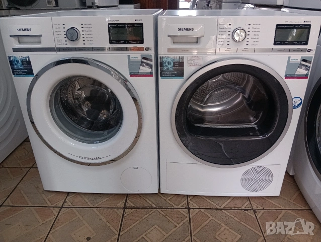 Комплект пералня и сушилня с термопомпа Сименс Siemens IQ800 WI-FI MADE IN GERMANY А+++ Гаранция!