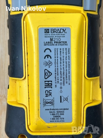 Етикетираща машина Brady m210  принтер за етикети, снимка 5 - Други машини и части - 51712006