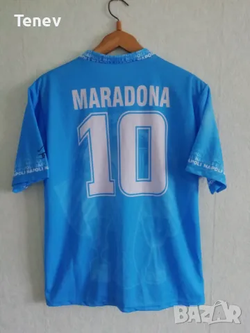 Napoli #10 Maradona Mars тениска с автограф футболна фланелка Наполи Марадона размер L, снимка 1 - Тениски - 49347429