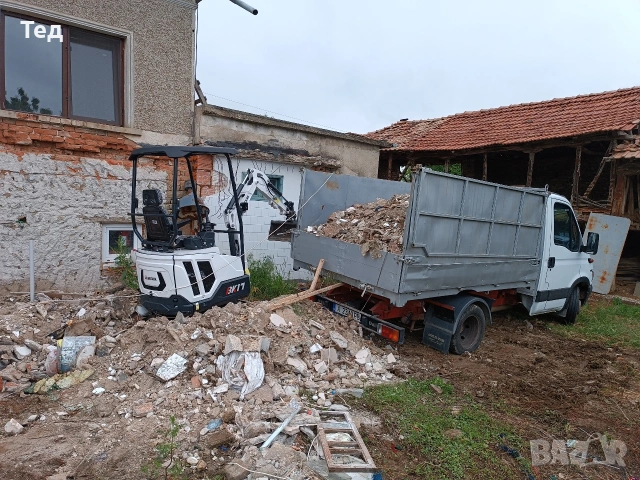 Услуги с минибагер и тристранен самосвал 3,5т, снимка 2 - Други ремонти - 54188376