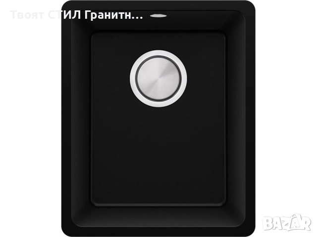 Черна кухненска мивка за вграждане под плот Венеция 50 XL 460x440 мм, снимка 8 - Мивки - 51878571